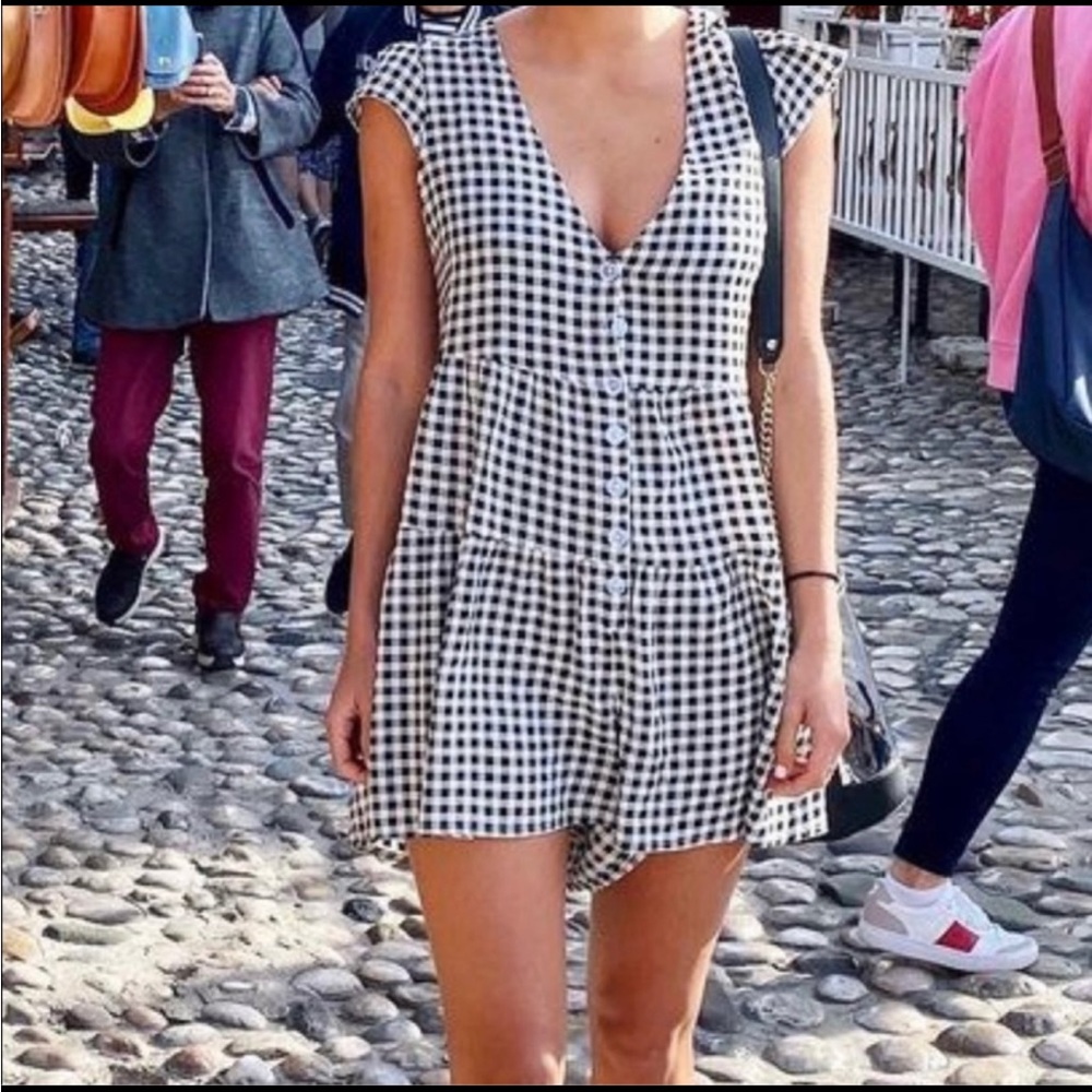 SOLD Urban Outfitter Romper checkered plaid